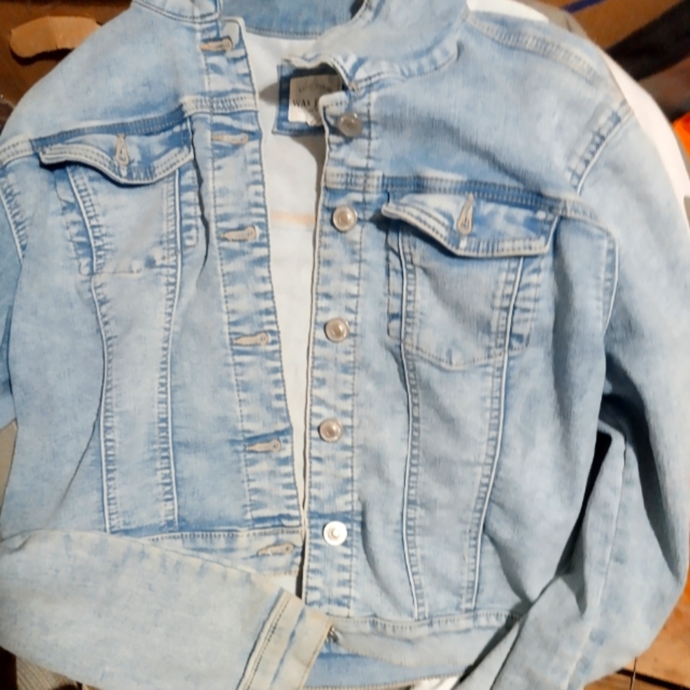 Swarski skull jean jacket
